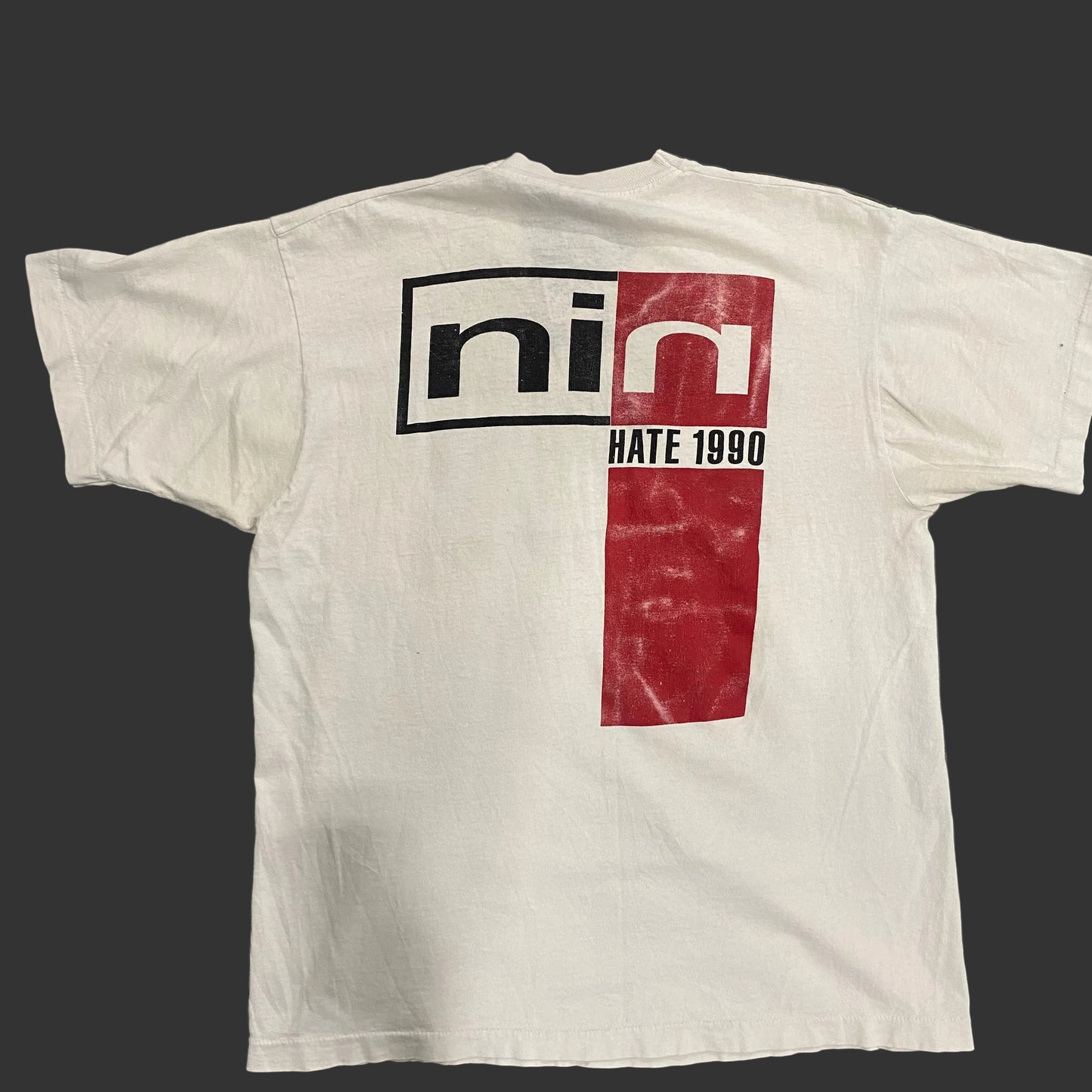 VINTAGE 90'S NINE INCH NAILS " SIN HATE" RARE S/S T SHIRT SIZE XL