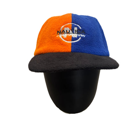 Vintage Nautica Competition Orange/Blue Navy Fleece Clipback Cap