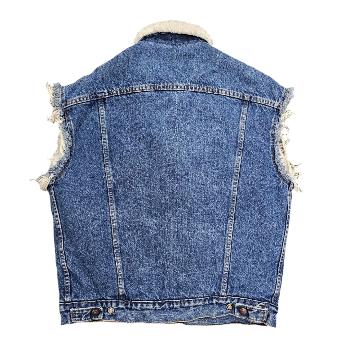 80's Levi's Trucker Denim Vest Sherpa Lined