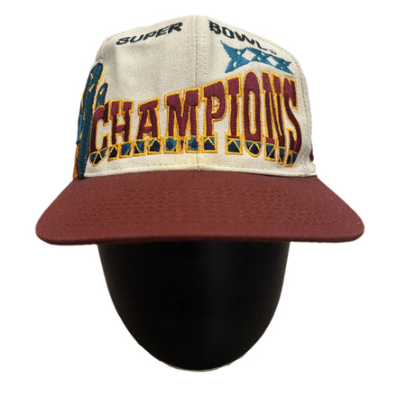 1996 Super Bowl XXX Champions Snapback Hat Error Missing Team