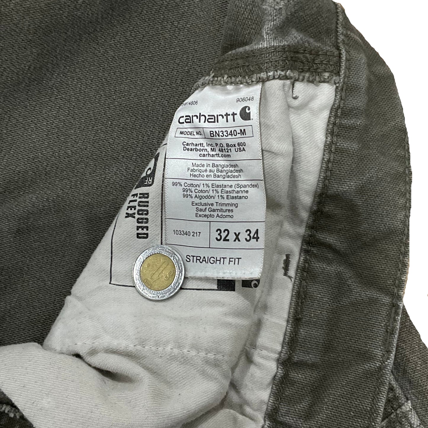 CARHARTT DOUBLE KNEE STRAIGHT FIT 32X34