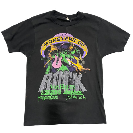 VINTAGE 80's MONSTERS OF ROCK TEE SIZE M