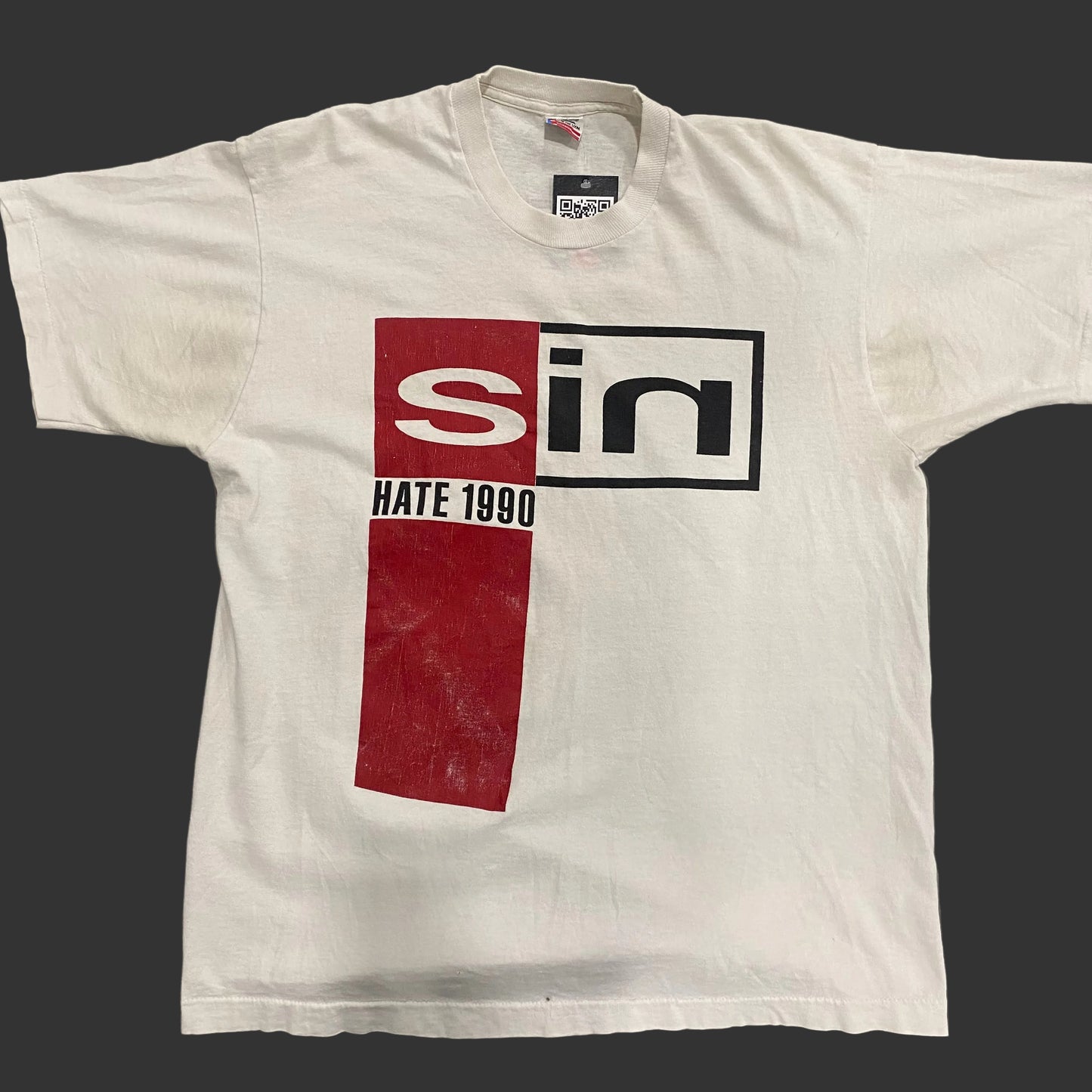 VINTAGE 90'S NINE INCH NAILS " SIN HATE" RARE S/S T SHIRT SIZE XL