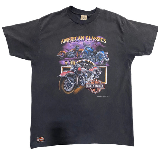 VINTAGE 90'S HARLEY DAVIDSON "AMERICAN CLASSICS 3D EMBLEM TSHIRT SIZE XL