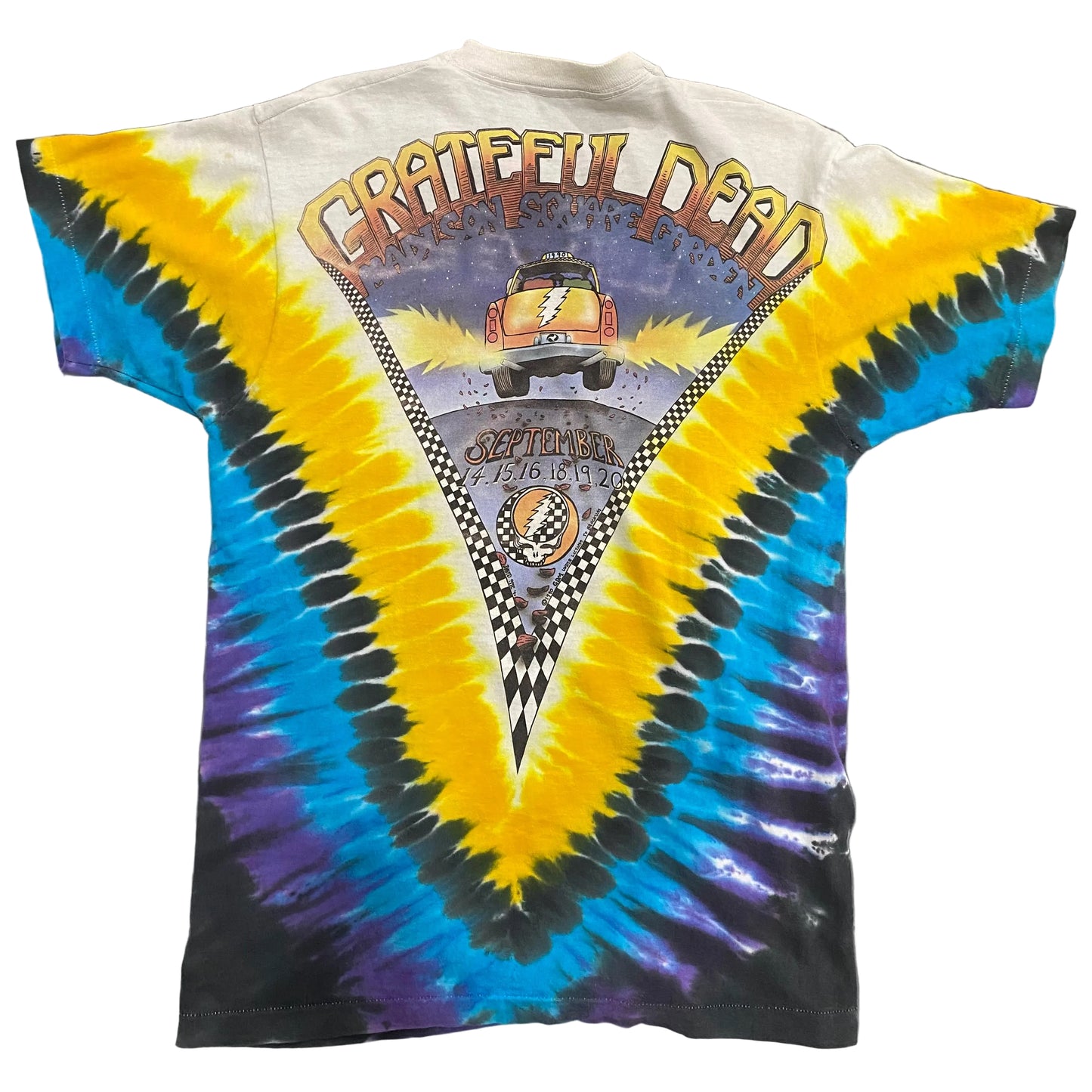 VINTAGE 1990 GREATFUL DEAD AOP "TAXI CAB" T SHIRT SIZE L