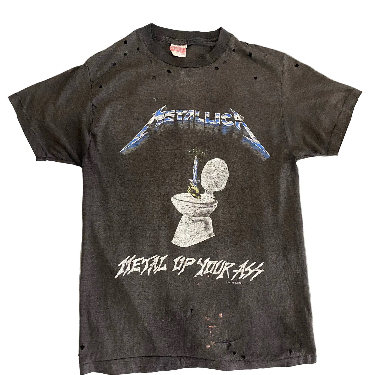 1987 VINTAGE ROYAL x METALLICA  MUYA TEE SINGLE STICH SIZE XL