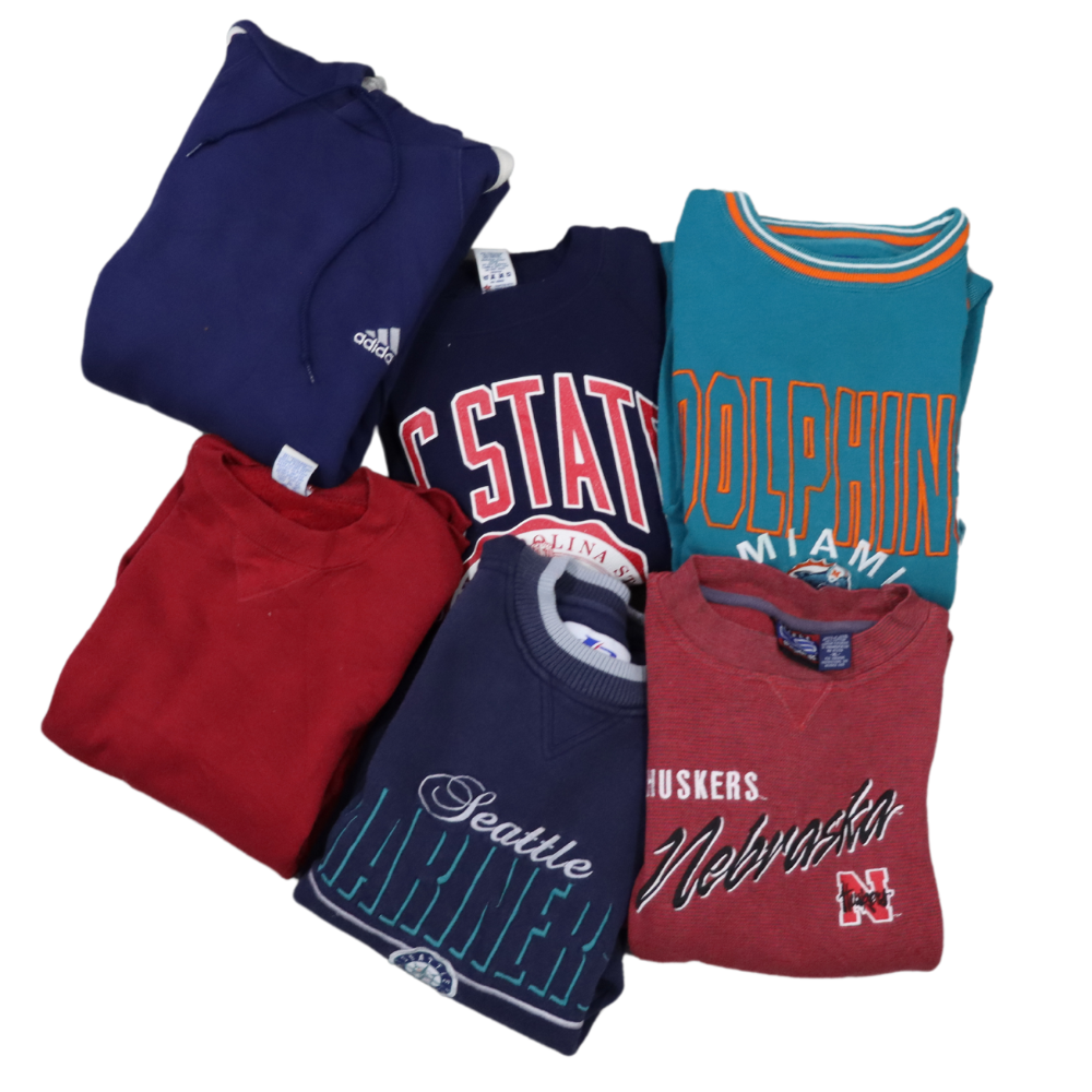 CREWNECKS AND HOODIES BUNDLE (5 pcs Mixed Size)